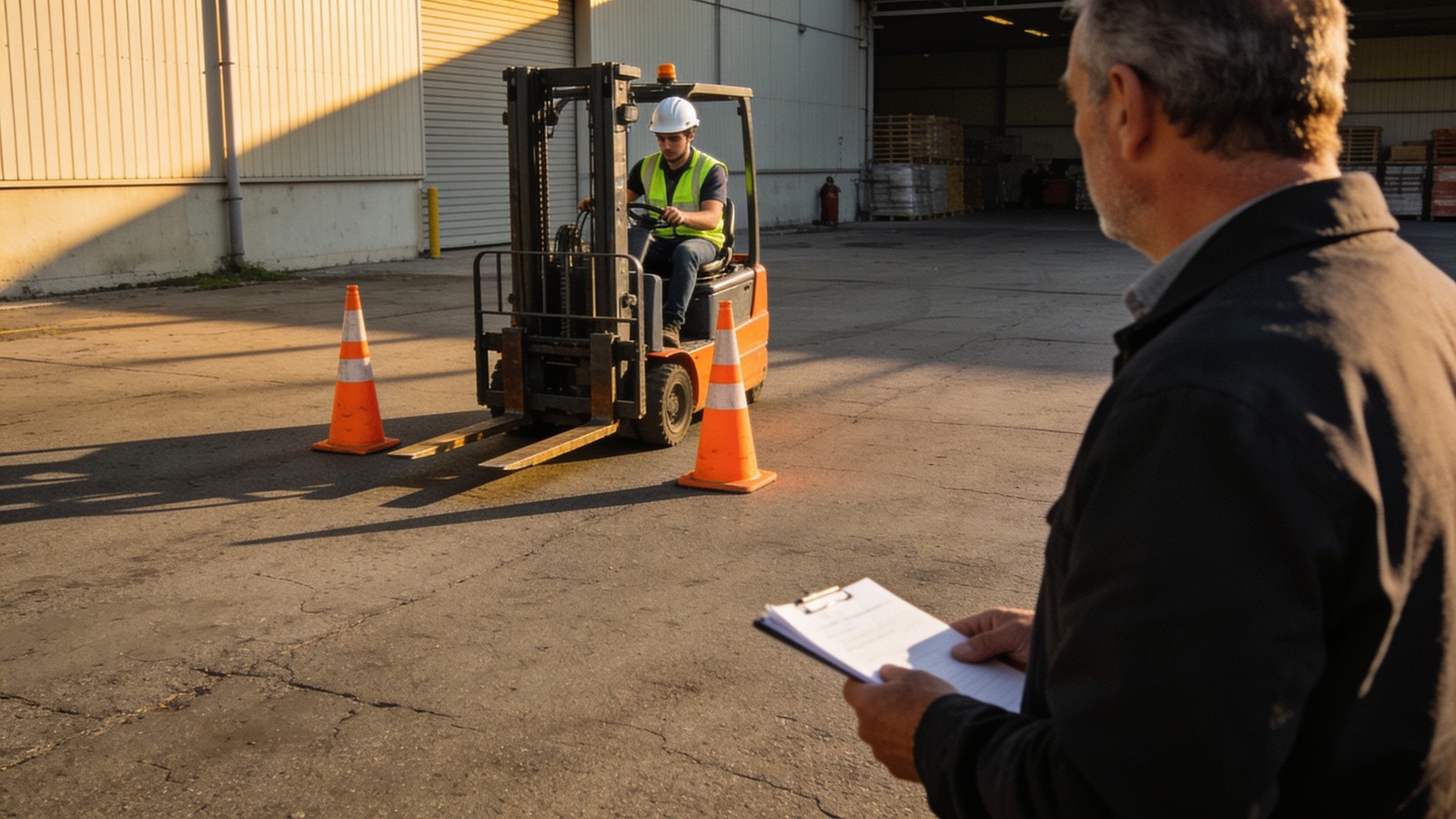 Prova pratica per l'abilitazione all'uso del carrello elevatore