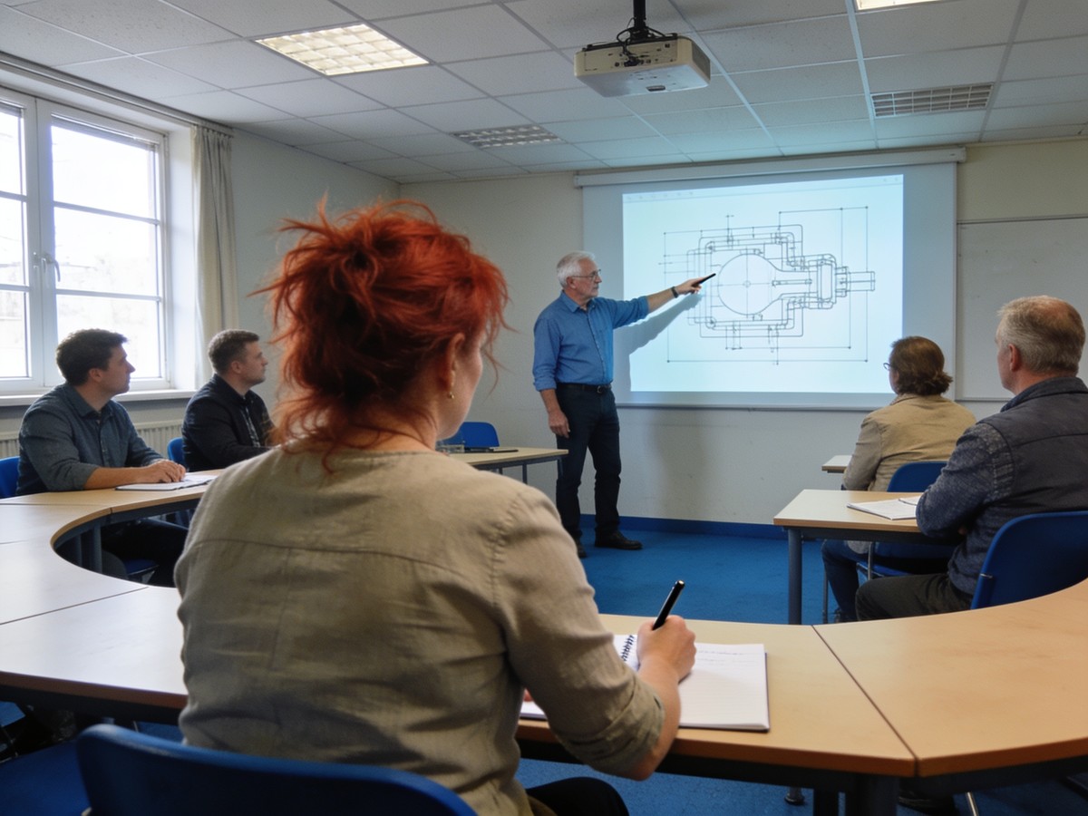 Aula del corso RSPP durante il modulo tecnico sui rischi specifici